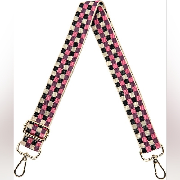 NWOT Checkered Adjustable Purse / Guitar Strap - Picture 2 of 4